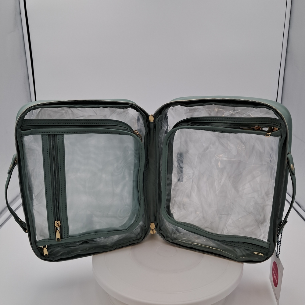 Tartan & Twine Elegant Light Green Cosmetic Travel‎ Case - Picture 3 of 8